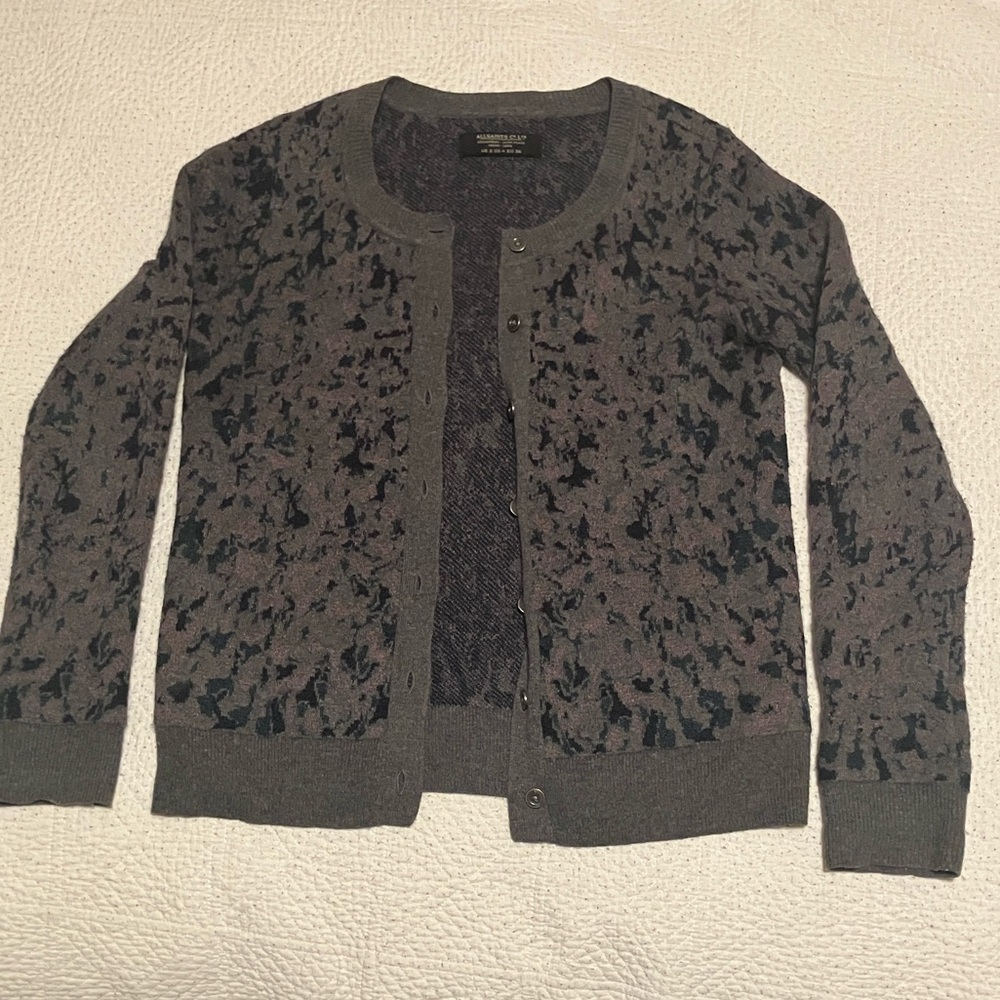 All Saints Camo Cardigan